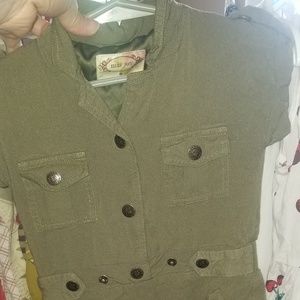 Joyfolie green military dress